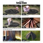 (KHAKI)Camping Teepee Tent Outdoor Pyramid Tent Single People Tipi Hot Tent DY9