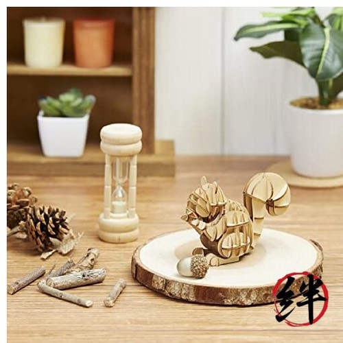 Scoiattolo Un puzzle in legno 3D kit artigianale fai da te che può essere goduto da tutti - Foto 4 di 5