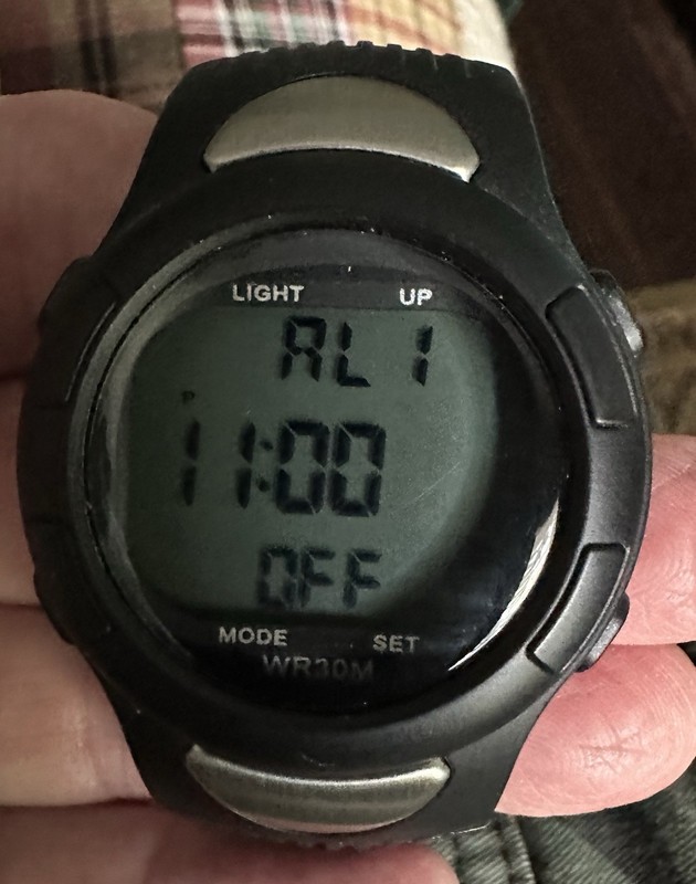 Medline Watch Unisex Black Silver Tone Digital Heart Rate Monitor WR30M