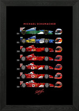 Michael Schumacher Gerahmtes Wandbild Poster Leinwanddruck Bild