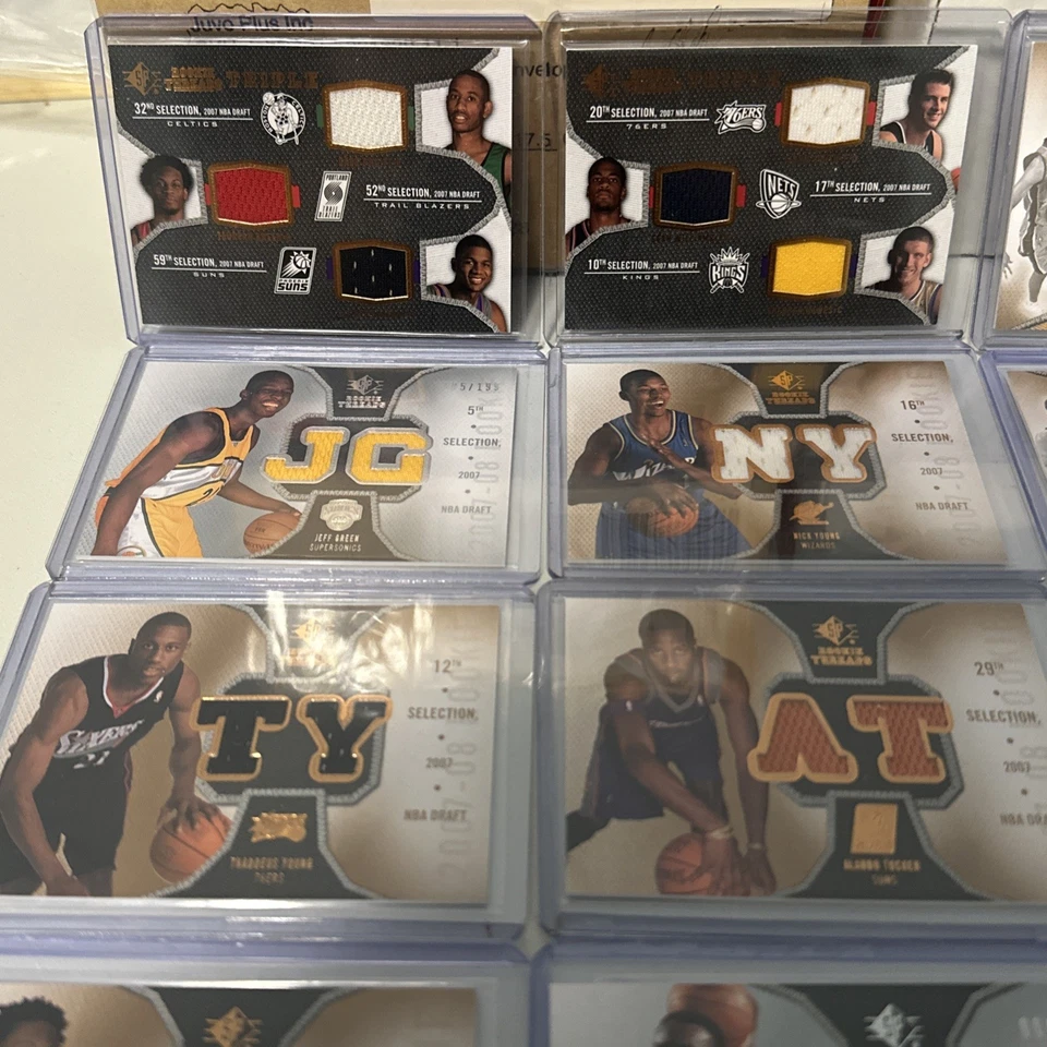 2007-08 Upper Deck SP Rookie Threads Lot 13 Cards Triple, Dual, #’ed - Image 2 of 4