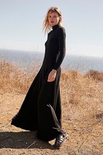 Free People Beach / Free-est Pescado Maxi Dress Size Medium Black