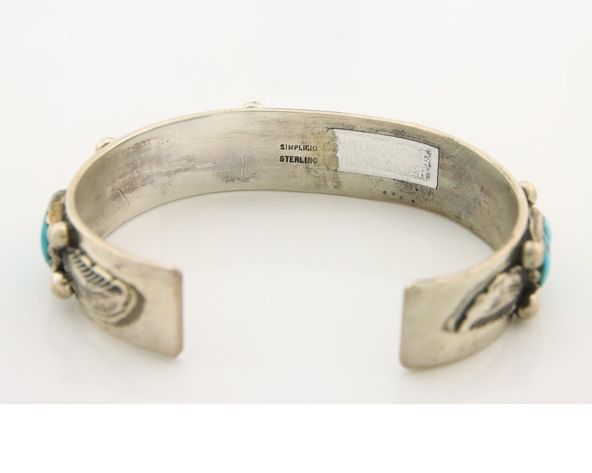 Zuni Cuff Bracelet Sterling Silver Natural Coral & Turquoise