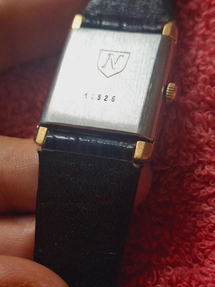 NIVADA Boutique Tank Black & Orange Spider Dial With Gemstones Vintage 1970s - Image 3 of 4