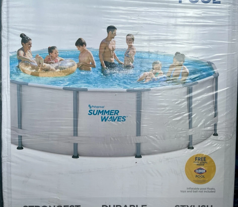 Recogida local solo Midwest OH - Piscina con marco Elite de 14 pies Summer Waves con suministros Foto 2 de 4