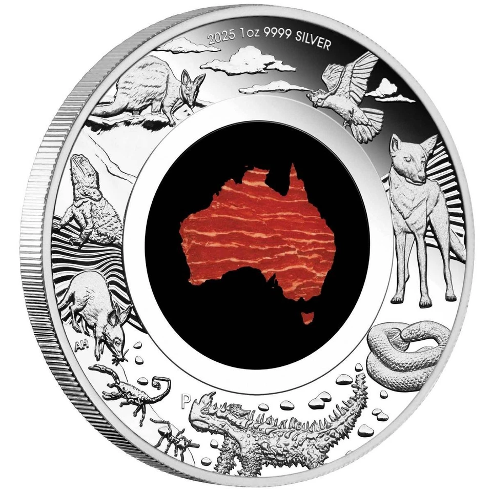 Snakeskin Jasper Great Southern Land 2025 1 oz Silver Coin Australia Perth Mint - Image 2 of 4