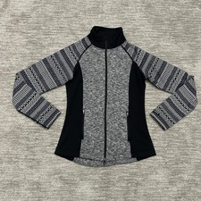 Kerrits Jacket Womens Medium Gray Black Fleece Full Zip Riding Equestrian