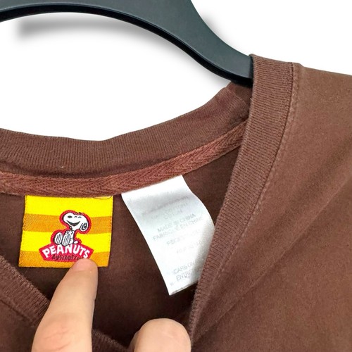 Vintage Peanuts Charlie Brown Snoopy Herbst tolles Kürbis T-Shirt Größe XL Y2K - Bild 5 von 7