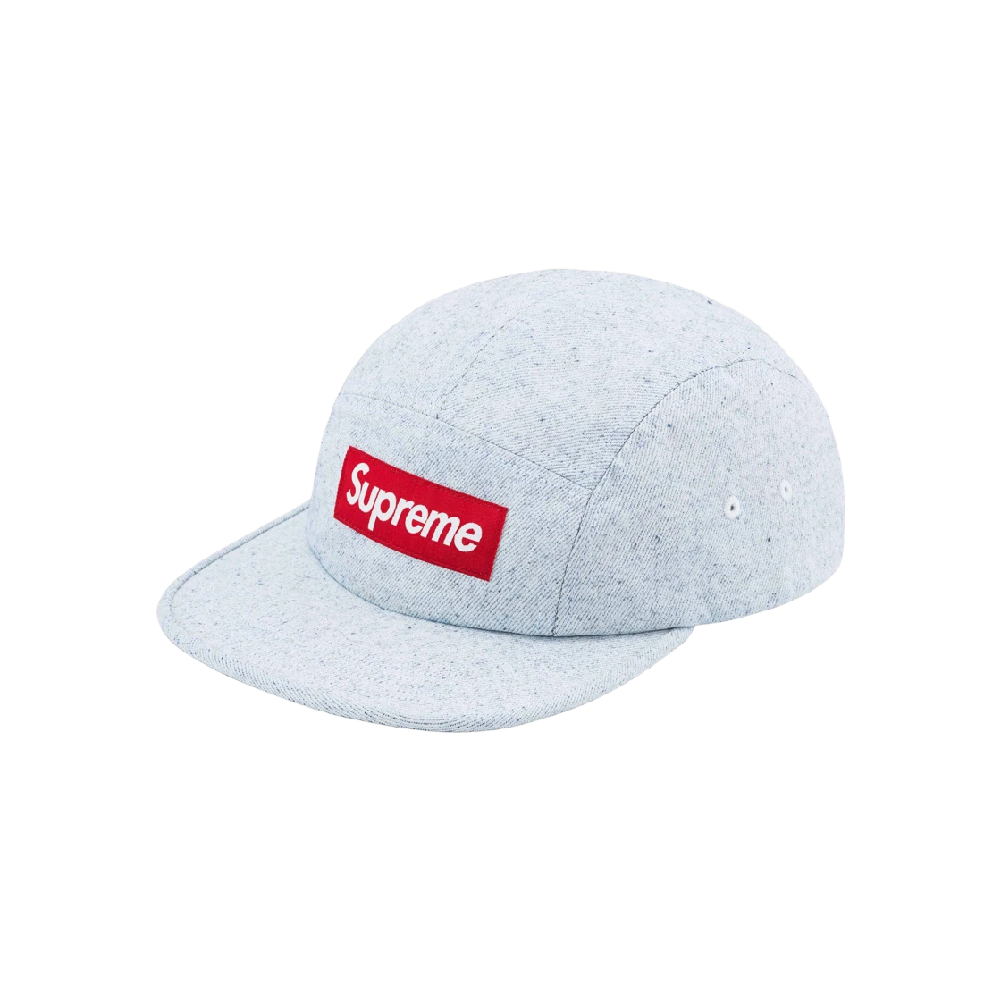 Casquette de camp en denim enduit Supreme blanche   24SS
