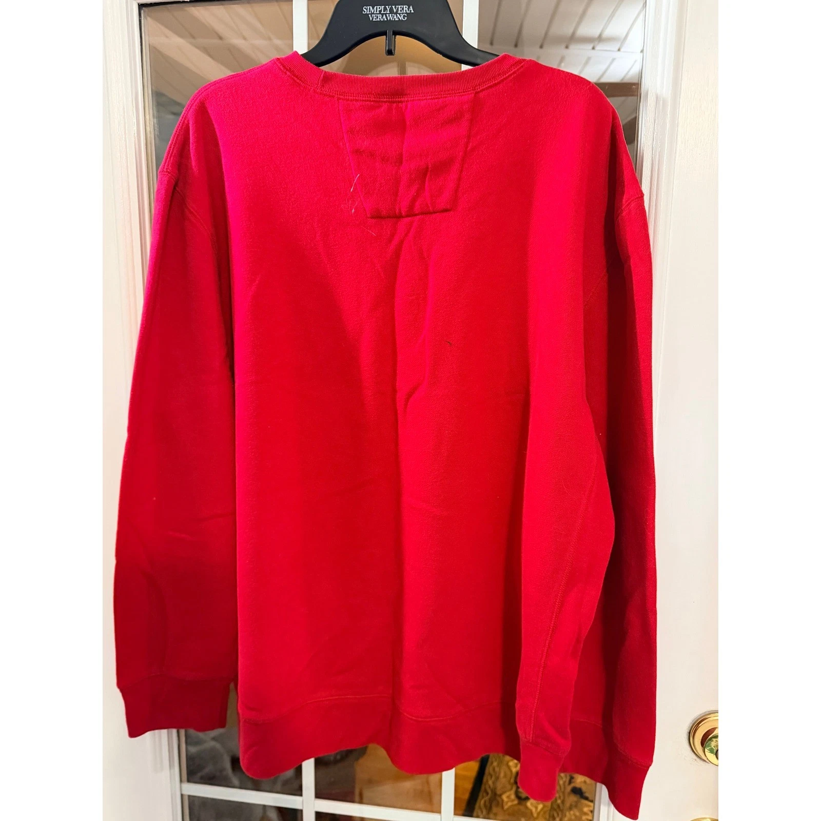 Nautica Mens XXL Red Crewneck Sweatshirt Fleece Pullover J-Class Logo V-Stitch image 4