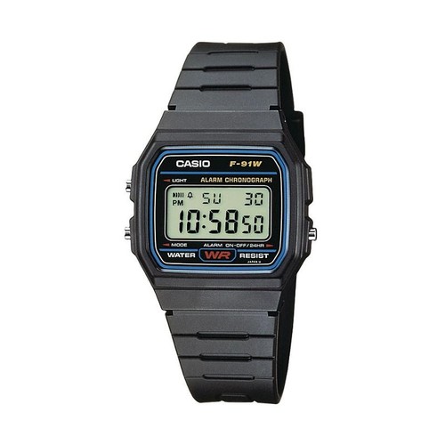 CASIO F-91W-1YEG,Digitaluhr,Armbanduhr,Uhr,schwarz,Unisex, Retro,Casual,NEU - Bild 1 von 1