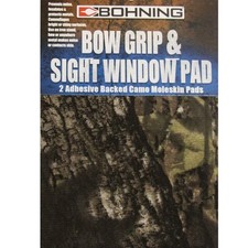 Bohning Moleskin Bow Grip  Sight Window Camo 4"x6" Adhesive Pad 2 Pack 01602
