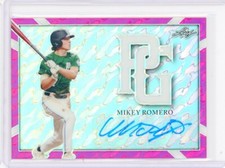 2021 Leaf Perfect Game Metal MIKEY ROMERO Pink Marble AUTO Autograph RC 1/1