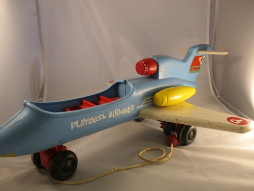 Vintage Playskool Airline Little People Pull Toy Airplane Ebay Little People Pull Toy Airplane