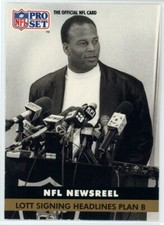 RONNIE LOTT 1991 Pro Set NFL Newsreel #348 49ers Raiders HOF