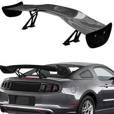 For Mustang Real Carbon Fiber GT Style 57 JDM Racing Trunk Spoiler Wing+Brackets