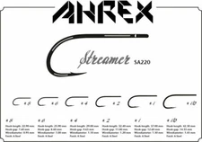 Ahrex SA220 Saltwater Fly Tying Hooks Streamer Small Barb Chemically Sharpen