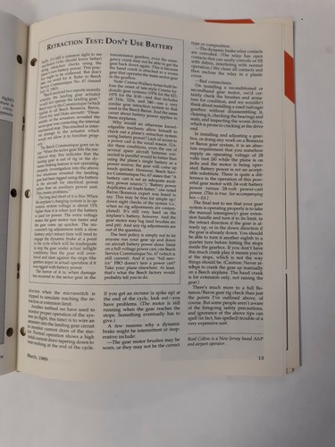 Light Plane 1989 Maintenance Monthly Maint Report to Pilots Vo XI, No 1 Thru 5 - Picture 9 of 12