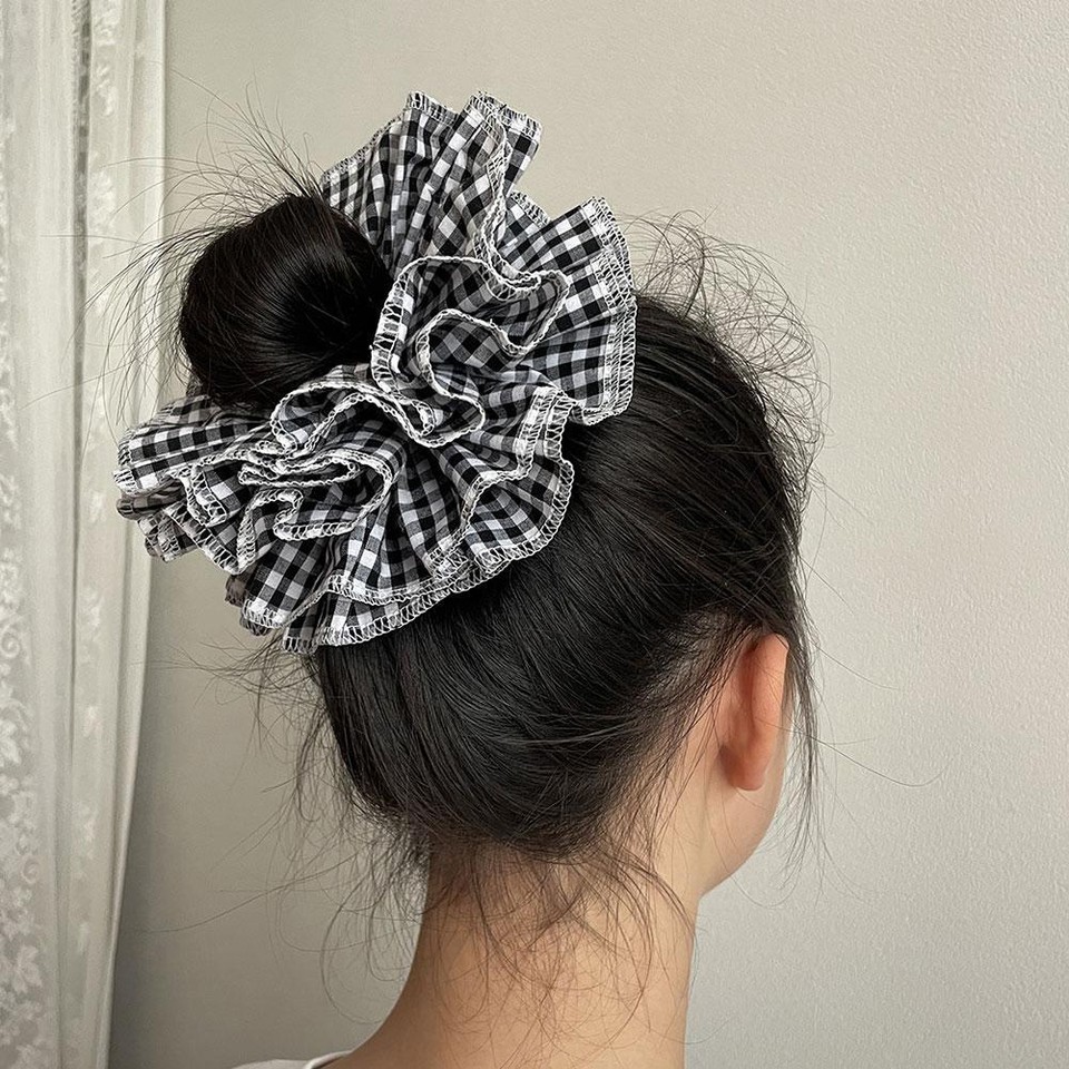 Large Scrunchies Elastic Lace Cotton Hair Tie Ponytail Accessory Hot U3