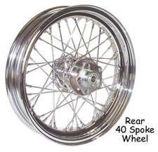 16 40 Spoke Chrome Rear Wheel Rim For 79-99 Harley 51645 16 40 Spoke Chrome Rear Wheel Rim For 79-99 Harley 51645