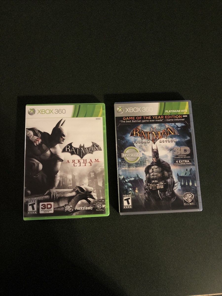 Batman Arkham Asylum Arkham City XBOX 360 Lot Complete CIB