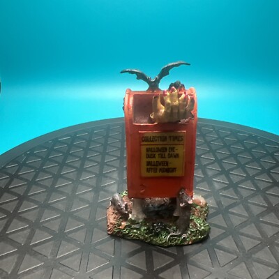 Lemax Spooky Town Orange Mail Box Halloween Village Sp-13