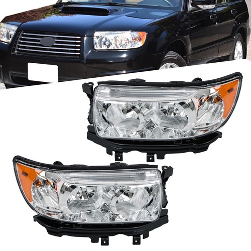 Par de faros halógenos transparentes de repuesto L+R para Subaru Forester 2006-2008 - Imagen 12 de 12