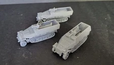 Bolt Action German Sdkfz 251 halftrack lot X3 platoon 28mm 1/56th scale