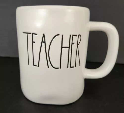 Rae Dunn Artisan Collection TEACHER Gift Ceramic Coffee Tea Cocoa Mug Cup