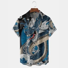 Ukiyo e Dragon Japanese Style   Hawaiian Shirt
