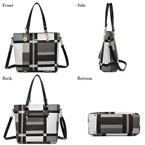 Purses and Handbags for Women Tote Crossbody Bags Satchel Purses Set 6pcs - Picture 3 of 10