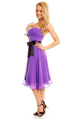 Mayaadi Women's Bandeau Chiffon Ball Gown Evening Dress Cocktail Dress Knee Length 36-40 - Picture 14 of 34