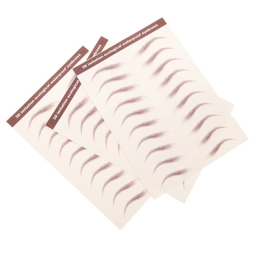 3 Sheets Eyebrow Stickers Eyebrow Transfers Stickers Fake Eyebrow Stickers - Picture 2 of 12