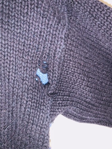 Karen Scott Hand Knit Sweater Noah’s Arc Animal Zebra Lions Rare Rough Vintage - Picture 5 of 8