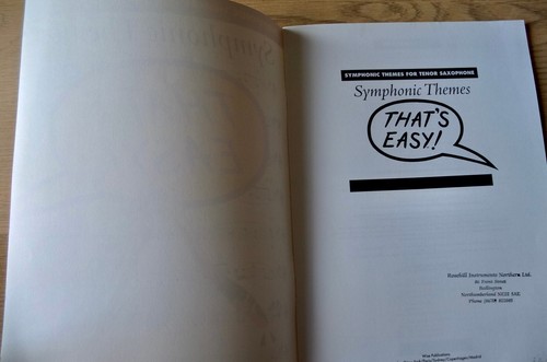THAT'S EASY SYMPHONIC THEMES FOR TENOR SAXOPHONE SHEET MUSIC BOOK 1994 CLASSICAL - Picture 2 of 4