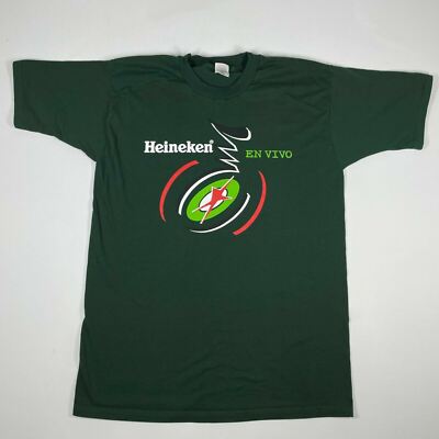 Vintage 1998 Heineken Shirt Puerto Rican Day Parade Double Side Graphic Adult XL
