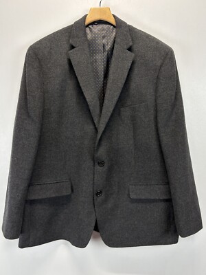 Lauren Ralph Lauren Black Label Blazer Sport Coat Mens 48R  Wool Cashmere Gray