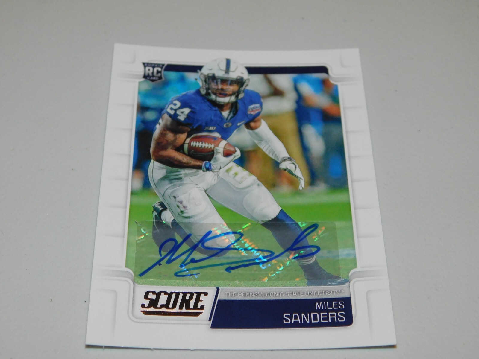MILES SANDERS 2019 PANINI SCORE ROOKIE AUTOGRAPH #346