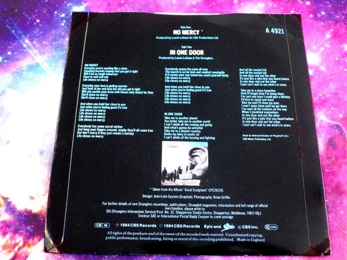 The Stranglers - No Mercy / In One Door 1984 - 45rpm UK Pic. Sleeve - EX - Picture 2 of 6