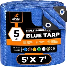 X-Pose Multipurpose Better Blue Tarp 5x7 5mil thick-NEW!