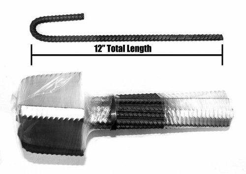 Heavy Duty J Hook Steel Rebar Deer Fence Ground Stakes 12in. 20pk. - Picture 2 of 3