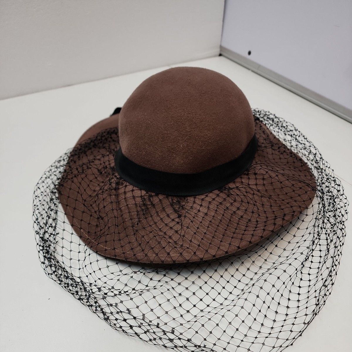 100% Wool Felt Brown Trench Hat w/ Banded Black Bow Accent Australian Wool Felt Outback Hat – Village Hat Shop main image 2