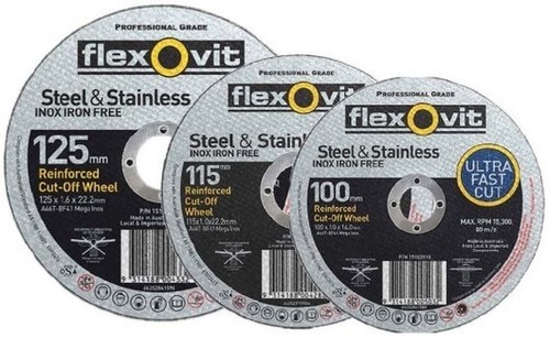 FLEXOVIT ULTRA THIN FAST CUT AUS MADE ANGLE GRINDER CUTTING WHEELS / DISCS - Picture 2 of 15