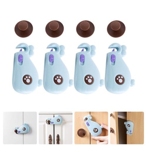 4 Pcs Child Safety Locks Door Baby Proofing Antipinch Fridge