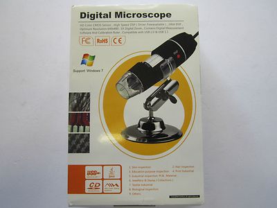 USB 2.0 & 1.1 Digital Mikroskop mit 800-facher Vergrößerung/Licht/Software/Ständer