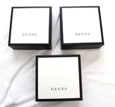 GUCCI Empty Box Lot of 3 Gift Box Storage Box Small 7 1/4" Width 2 3/4" Height