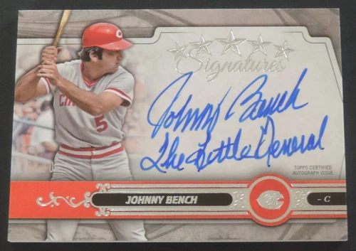 2021 TOPPS FIVE STAR JOHNNY BENCH AUTO THE LITTLE GENERAL INSCRIPTION #D 18/20