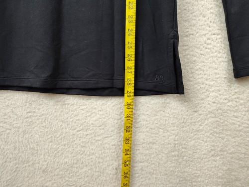 Banana Republic Women Sweatshirt Medium Black Rayon Blend Long Sleeve Pullover - Picture 7 of 18