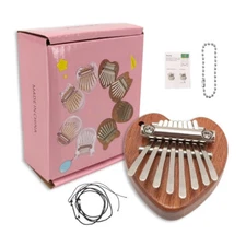 8 Key Small Mahogany Kalimba Thumb Piano Perfect Musical Gift with Great Tone