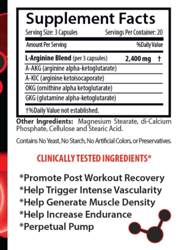 Pre-workout supplements NITRIC OXIDE MUSCLE PUMP 2400 Anti-stroke care 3B - Picture 2 of 7